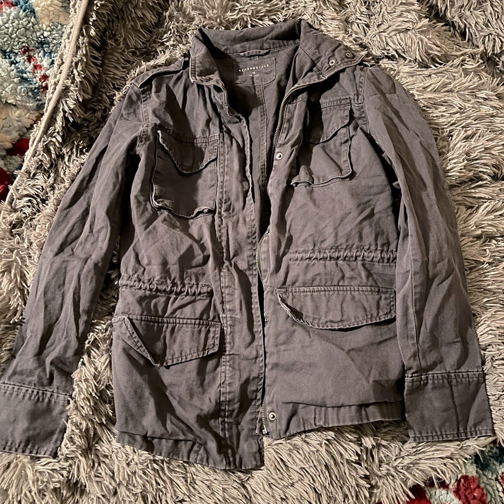 Grey trench jacket